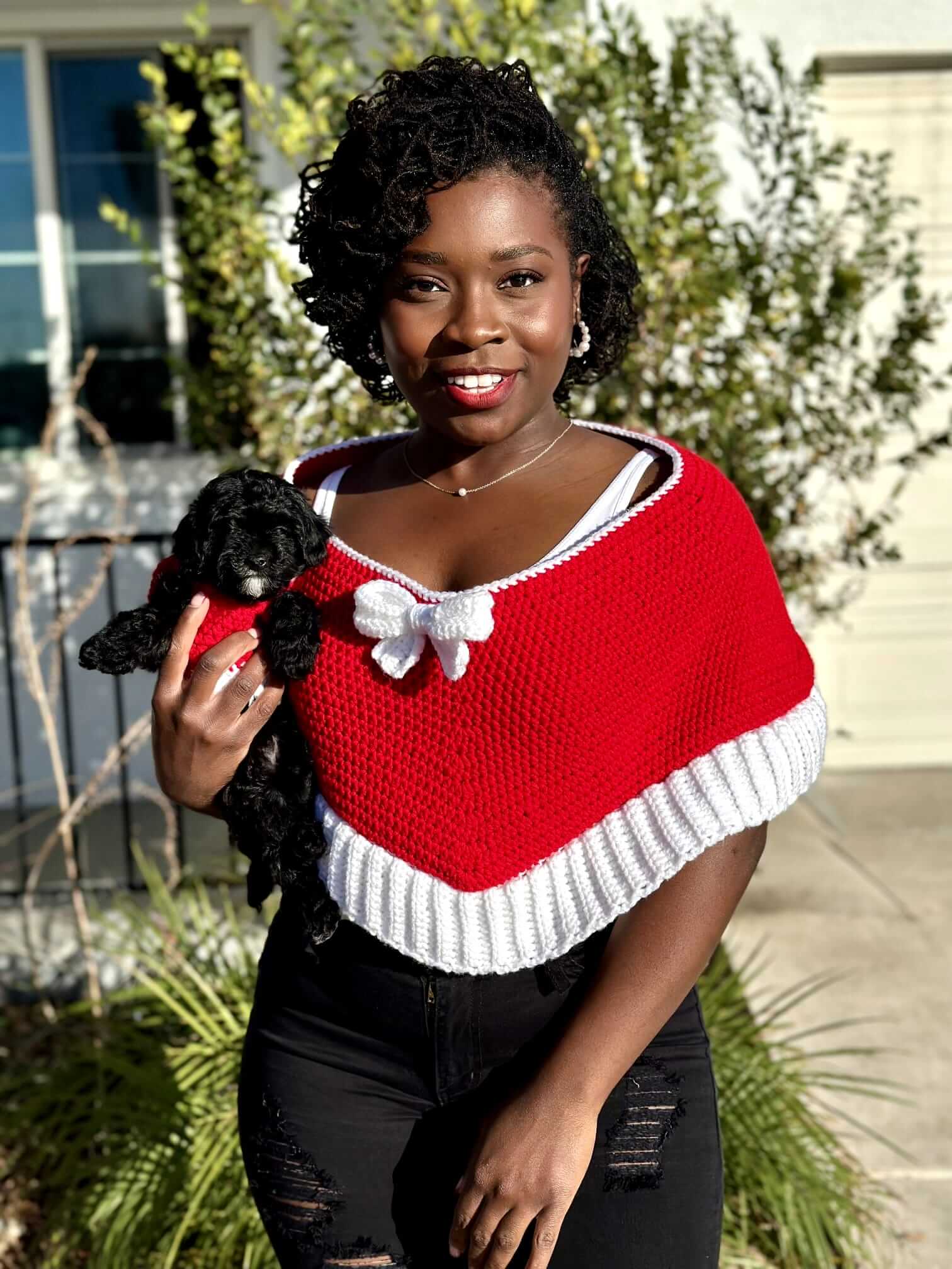 happy woman with a puppy